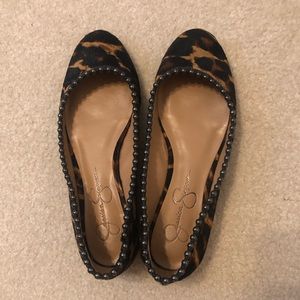 Jessica Simpson leopard flats